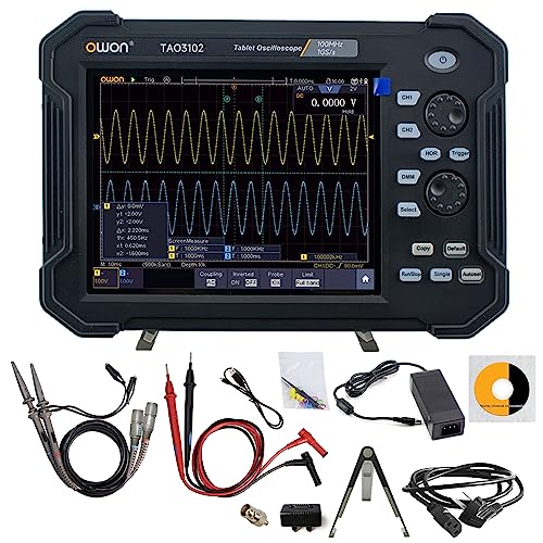 OWON TAO3102 2CH 8 Zoll tragbares Digitaloszilloskop mit 100 MHz Bandbreite und 1 GS/s Abtastrate, 4 1/2 Digitalmultimeter mit 8-Bit hochauflösendem ADC, SCPI und LabVIEW unterstützt OWON TAO3102 2CH 8 Zoll tragbares Digitaloszilloskop mit 100 MHz Bandbreite und 1 GS/s Abtastrate, 4 1/2 Digitalmultimeter mit 8-Bit hochauflösendem ADC, SCPI und LabVIEW unterstützt von OWON