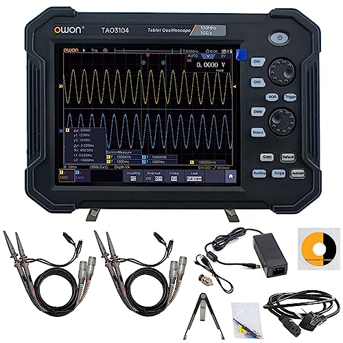 OWON TAO3104 4CH 8 Zoll tragbares digitales Oszilloskop mit 100 MHz Bandbreite und 1 GS/s Abtastrate, 8-Bit hochauflösendem ADC, SCPI und LabVIEW unterstützt OWON TAO3104 4CH 8 Zoll tragbares digitales Oszilloskop mit 100 MHz Bandbreite und 1 GS/s Abtastrate, 8-Bit hochauflösendem ADC, SCPI und LabVIEW unterstützt von OWON