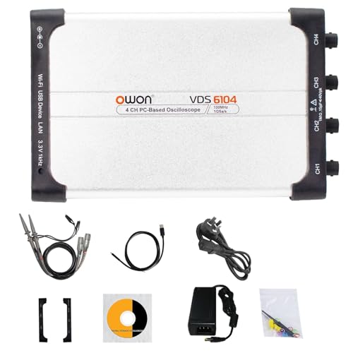 OWON VDS6104 USB PC Virtuelles Oszilloskop 4-Kanal 100 MHz 1 Gsa/s 8 Bits ADC Tragbare Typ-C-Digital-USB-Oszilloskope PC-Oszilloskop, Standard-SCPI-Protokoll Unterstützt, LabVIEW Unterstützt. OWON VDS6104 USB PC Virtuelles Oszilloskop 4-Kanal 100 MHz 1 Gsa/s 8 Bits ADC Tragbare Typ-C-Digital-USB-Oszilloskope PC-Oszilloskop, Standard-SCPI-Protokoll Unterstützt, LabVIEW Unterstützt. von OWON