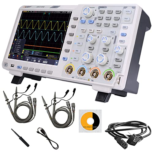 OWON XDS3104E Oszilloskop mit 8 Zoll hochauflösendem LCD, Multi-Touchscreen-Display, 100 MHz Bandbreite und 1 GS/s Abtastrate 45.000 wfms/s Wellenform-Aktualisierungsrate mit 4-Kanal-DSO von OWON