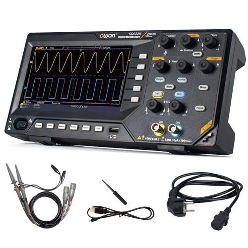 Owon SDS220 Digitaloszilloskop 200Mhz, 2CH 1GS/s, 20M Zweikanaloszilloskop 30 Typen Automatische Messung Owon SDS220 Digitaloszilloskop 200Mhz, 2CH 1GS/s, 20M Zweikanaloszilloskop 30 Typen Automatische Messung von OWON