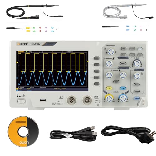SDS1102 OWON Oszilloskop Desktop Leichtes Tragbares Oszilloskop 100MHz Bandbreite Zweikanalig 7" Farbbildschirm mit 1GSa/s Abtastrate SDS1102 OWON Oszilloskop Desktop Leichtes Tragbares Oszilloskop 100MHz Bandbreite Zweikanalig 7" Farbbildschirm mit 1GSa/s Abtastrate von OWON