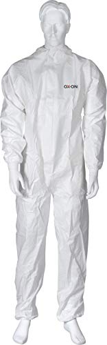 HandschuhMan. OX-ON Coverall Schutzanzug gegen Chemie, Nuklearpartikel etc. - antistatischer Schutz-Overall PSA Kategorie 3, Typ 5 und 6 weiß (3XL) von OX-ON