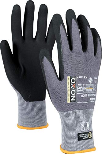 HandschuhMan. OX-ON Flexible Advanced 1900 Nitril Montagehandschuhe Größe 6-12, langlebig und touchscreenfähig, Super Passform (10/XL) von OX-ON