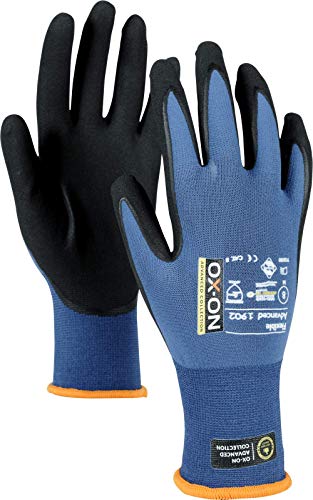 HandschuhMan. OX-ON Flexible Advanced 1902 Nitril Montagehandschuhe Größe 6-12, Extradünn und doch haltbar (11/XXL) von OX-ON