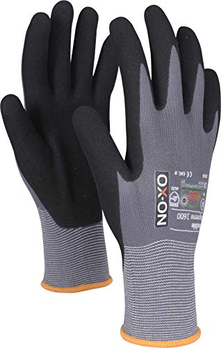 HandschuhMan. OX-ON Flexible Supreme Arbeitshandschuhe Nitril Montagehandschuhe 1 Paar (2er Pack) Gr. 6-12 (13/4XL) von OX-ON