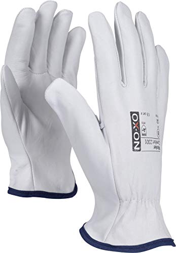 HandschuhMan. OX-ON Vollleder Arbeitshandschuhe, weiche Lederhandschuhe aus Ziegenleder Gr. 7 bis 11 (8/M) von OX-ON