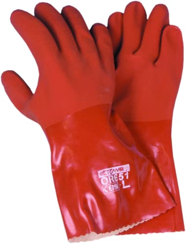 HandschuhMan. TOWA OR 651 Dicke Gummihandschuhe aus Soft PVC, Größe 8-10, 1 Paar (Größe 8/M (Medium)) von OX-ON