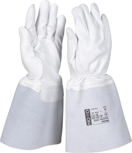 OX-ON HandschuhMan Tig Schweißerhandschuhe aus weichem Leder lang Rosenhandschuhe Größe 7-12 (Größe 12/3XL 1 Paar) von OX-ON