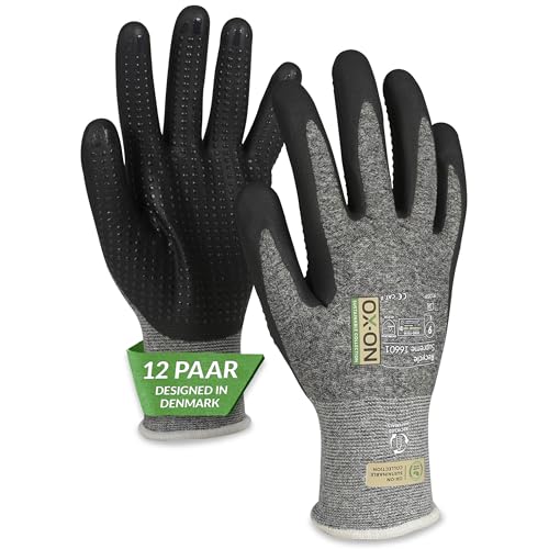 OX-ON RECYCLE BASIC 16001 Arbeitshandschuhe Gr.8 I 12 Paar Schutzhandschuhe aus recyceltem Polyester mit Latexbeschichtung I Graue Montagehandschuhe mit gutem Tastempfinden I EN Zertifizierung OX-ON RECYCLE BASIC 16001 Arbeitshandschuhe Gr.8 I 12 Paar Schutzhandschuhe aus recyceltem Polyester mit Latexbeschichtung I Graue Montagehandschuhe mit gutem Tastempfinden I EN Zertifizierung von OX-ON