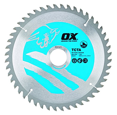 OX Alu/Plastic/Laminate Cutting Circular Saw Blade 190/30mm, 48 Teeth TCG von OX Tools