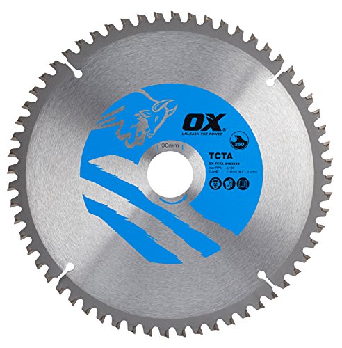 OX Alu/Plastic/Laminate Cutting Circular Saw Blade 216/30mm, 60 Teeth TCG von OX Tools