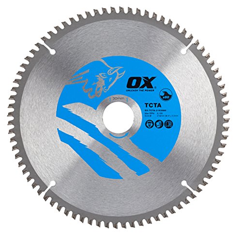 OX Alu/Plastic/Laminate Cutting Circular Saw Blade 216/30mm, 80 Teeth TCG von OX Tools