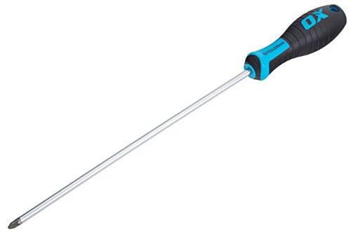 OX OX-P362825 Pro Pozi Screwdriver PZ2x250mm Schraubenzieher, Mehrfarbig, PZ2 x 250 mm von OX Tools