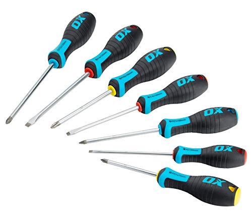 OX OX-P363107 Pro 7 Piece Screwdriver Set-Card Display Box Bleistift, 1 von OX Tools