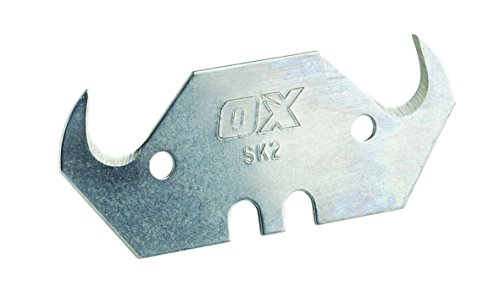 OX Pro 100 Pack Heavy Duty Hooked Knife Blades & Dispenser von OX Tools