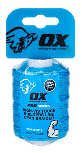 OX Pro Tough Nylon Braided Builders Line 105m / 350ft - Cyan von OX Tools