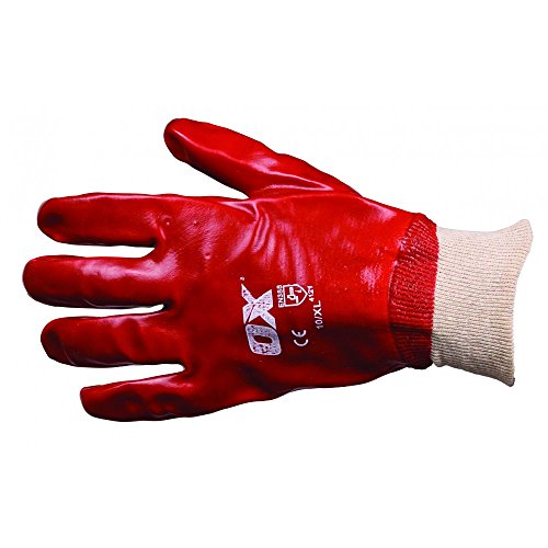 OX Red PVC Schnit Wrist Gloves - Größe 10 (XL) von OX Tools