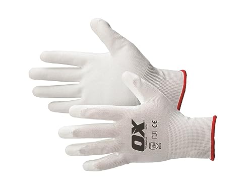 OX Tools OX-S484510 OX weiß PU Flex Dekorator Handschuh Größe 10 (XL), XL von OX Tools
