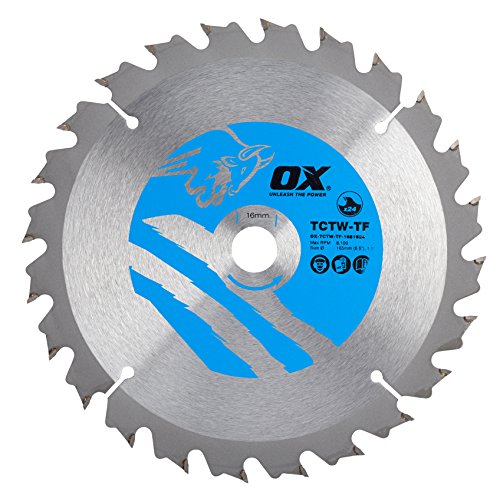 OX Wood Cutting Thin Kerf Circular Saw Blade 165/16mm, 24 Teeth Atb von OX Tools