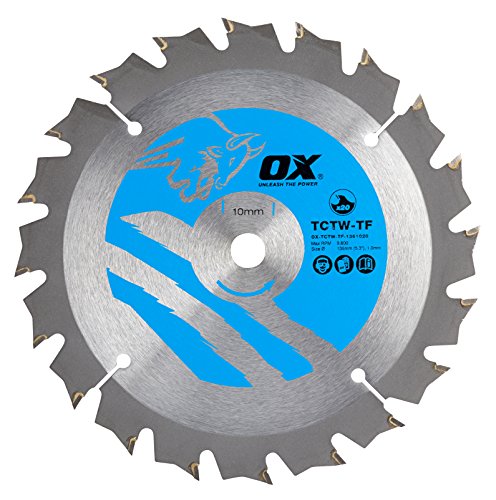 OX Wood Cutting Thin Kerf Circular Saw Blade 136/10mm, 20 Teeth Atb von OX Tools