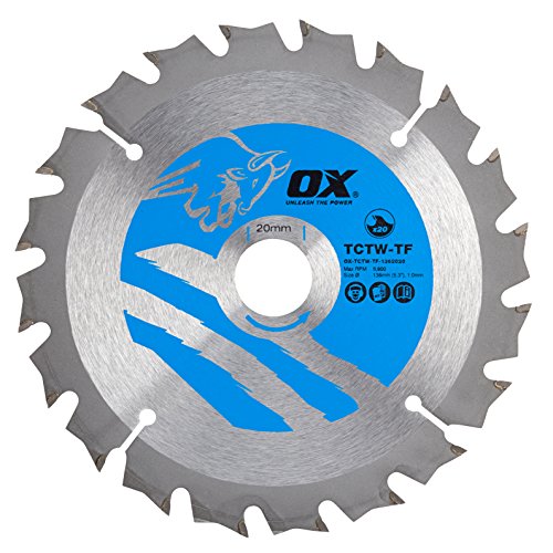 OX Wood Cutting Thin Kerf Circular Saw Blade 136/20mm, 20 Teeth Atb von OX Tools