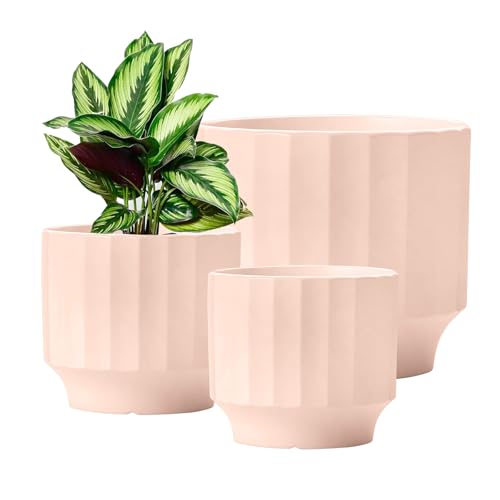 OXART 7.6/6.2/5 Kleiner Pflanztopf Keramik Übertopf 3er Set mit Drainageloch Modern Pflanztopf für Innen- und Außenbereich Home Garden Blumentöpfe für Pflanzen Kakteen, Sukkulenten, Schlangen und OXART 7.6/6.2/5 Kleiner Pflanztopf Keramik Übertopf 3er Set mit Drainageloch Modern Pflanztopf für Innen- und Außenbereich Home Garden Blumentöpfe für Pflanzen Kakteen, Sukkulenten, Schlangen und von OXART