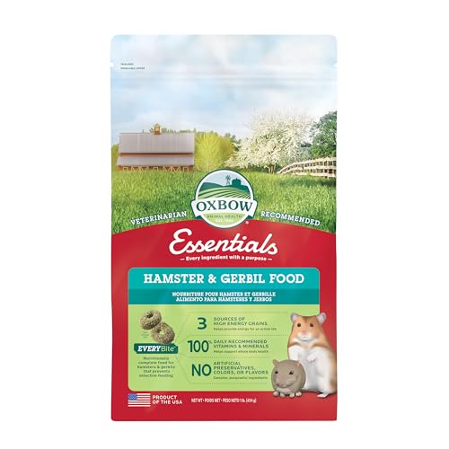 Oxbow Essentials Hamsterfutter und Rennmausfutter, Vitamin- und Mineralstoffreich, tägliche Ernährung für Hamster & Rennmäuse, tierärztliche Formulierung, Kleintierprodukte Oxbow Essentials Hamsterfutter und Rennmausfutter, Vitamin- und Mineralstoffreich, tägliche Ernährung für Hamster & Rennmäuse, tierärztliche Formulierung, Kleintierprodukte von OXBOW