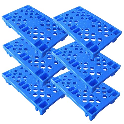 6X Leichtpalette Halbpalette, 50x40x10cm Kunststoffpalette, Industriepalette mit Gitterstruktur Kunststoff halbe Plastik Palette für Küche Balkon Abstellräume von OXBZKMY