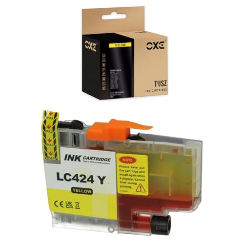 OXE Tintenpatrone LC424Y LC-424Y Kompatibel für Brother DCP-J1200DW, DCP-J1200W Gelb 900 Inhalt: 9ml von OXE