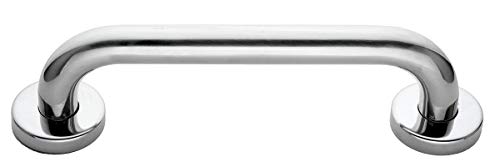 Kibath 215041 Glatter Sicherheitsgriff 40 cm aus Edelstahl 304 mit glänzendem Chrom-Finish und 6 Befestigungspunkte, Dübel und Schrauben im Lieferumfang enthalten, 40cm von Kibath