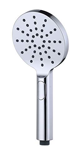 Kibath L114024 Duschgriff Handbrausegriff rund 3 Positionen NI. Leicht, mit Effekt: natürlicher Regen, Whirlpool und Strahl. Hergestellt aus ABS Chrom glänzend. Antikalk-System Universalanschluss von Kibath
