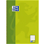 OXFORD Notizbuch DIN A4 Liniert Spiralbindung Pappe Grün Perforiert 160 Seiten von OXFORD