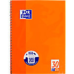 OXFORD Notizbuch DIN A4 Blanko Spiralbindung Pappe Orange Perforiert 160 Seiten von OXFORD