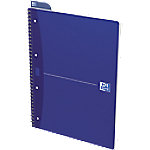 OXFORD Office Essentials Notebook DIN A4+ Kariert Spiralbindung Karton Blau Perforiert 140 Seiten von OXFORD
