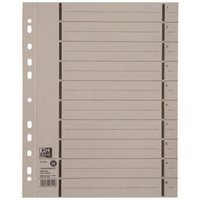 OXFORD Trennblätter DIN A4 250 g/m² grau von OXFORD