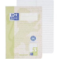 OXFORD Vokabelheft Recycling Lineatur 53 liniert DIN A5 ohne Rand, 32 Blatt von OXFORD