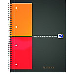OXFORD International Notebook DIN A4+ Kariert Spiralbindung PP (Polyproplylen) Grau 160 Seiten 80 Blatt von OXFORD