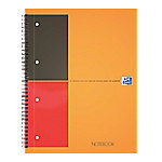 OXFORD International Notizbuch DIN A4 Liniert Spiralbindung Pappe Orange Perforiert 160 Seiten 5 Stück à 80 Blatt von OXFORD