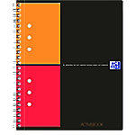 OXFORD International Notizbuch DIN A5 Kariert Spiralbindung PP (Polypropylen) Farbig sortiert 160 Seiten 80 Blatt von OXFORD