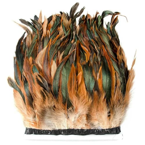 1 Meter flauschige Hahnenfedern, Fransenbesatz, 10–18 cm, Hühnerfederbesatz zum Basteln, Bandfedern, Hochzeitskleidungsdekoration, Natur 1 Meter flauschige Hahnenfedern, Fransenbesatz, 10–18 cm, Hühnerfederbesatz zum Basteln, Bandfedern, Hochzeitskleidungsdekoration, Natur von OXFYY
