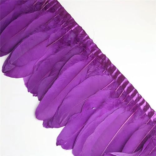 10 Yards/Lot Gänsefederbesatz 15–20 cm/6–8 Zoll gefärbte Gänsefederfransenbänder für Kleider, Röcke, Stoffgürtel, dekorativ, lila 10 Yards/Lot Gänsefederbesatz 15–20 cm/6–8 Zoll gefärbte Gänsefederfransenbänder für Kleider, Röcke, Stoffgürtel, dekorativ, lila von OXFYY