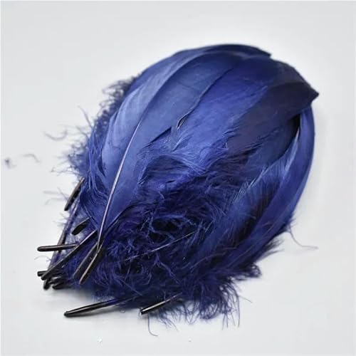 Natürliche königsblaue Nagoire-Gänsefedern zum Basteln, 13–18 cm, DIY-Schmuck, Kleidungszubehör, Hochzeitsdekoration, Marineblau, 100 Stück Natürliche königsblaue Nagoire-Gänsefedern zum Basteln, 13–18 cm, DIY-Schmuck, Kleidungszubehör, Hochzeitsdekoration, Marineblau, 100 Stück von OXFYY