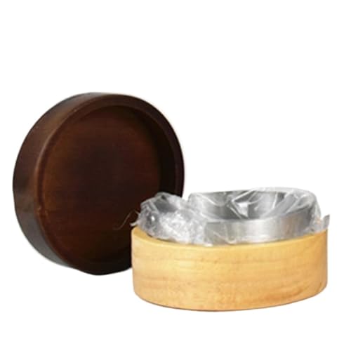 MIUYTRN 1 Pc Kreative Holz Box Aschenbecher Hause Tee Zimmer Aschenbecher Holz Shell Abdeckung Aschenbecher Runde Aschenbecher mit Deckel Edelstahl liner cuicui(S-1 Pc) von OXGQDTDQ