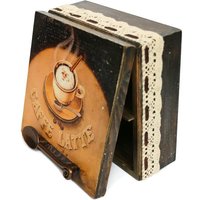 Teeaufbewahrung Box Tee-Box Kaffee-Box Holz Küche Aufbewahrungsbox Dekor Decoupage Exklusive Vintage-stil-Geschenk-Box von OXIArt