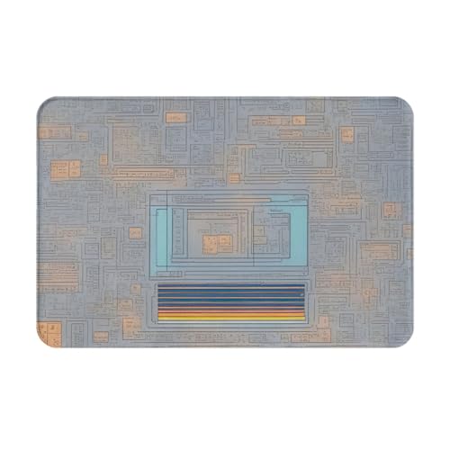 OXKGHHO Ultradünne Fußmatte mit Programmiercode-Druck, für drinnen und draußen, Eingangsteppich, Willkommensmatte für Tür, Terrasse, Heimdekoration von OXKGHHO