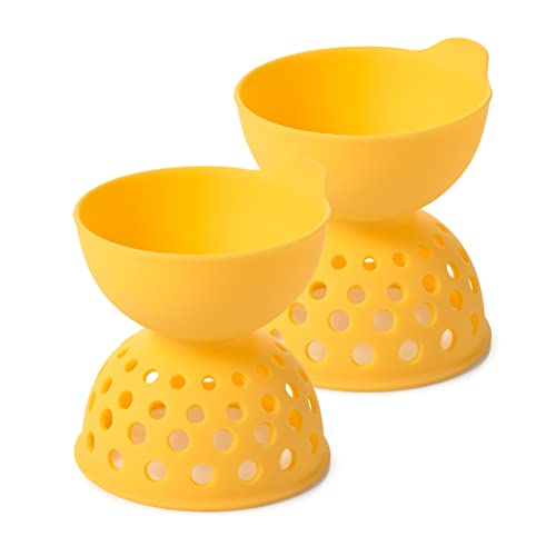 OXO Good Grips Eier-Pochierer 2-teiliges Set aus BPA-freiem Silikon, gelb – perfekt pochierte Eier für Avocadotoast und mehr OXO Good Grips Eier-Pochierer 2-teiliges Set aus BPA-freiem Silikon, gelb – perfekt pochierte Eier für Avocadotoast und mehr von OXO