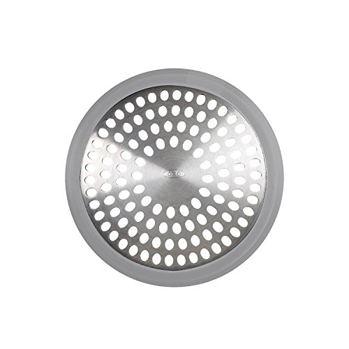 OXO Good Grip Abflusssieb/Haarsieb aus Edelstahl für die Badewanne, Silber von OXO