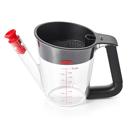 OXO Good Grips kleine Fett-Trennkanne, 500 ml – spülmaschinenfeste Soßenkanne für Bratensaft und mehr von OXO
