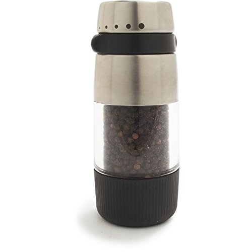 OXO Good Grips Elegante Pfeffermühle aus Edelstahl, Schwarz von OXO